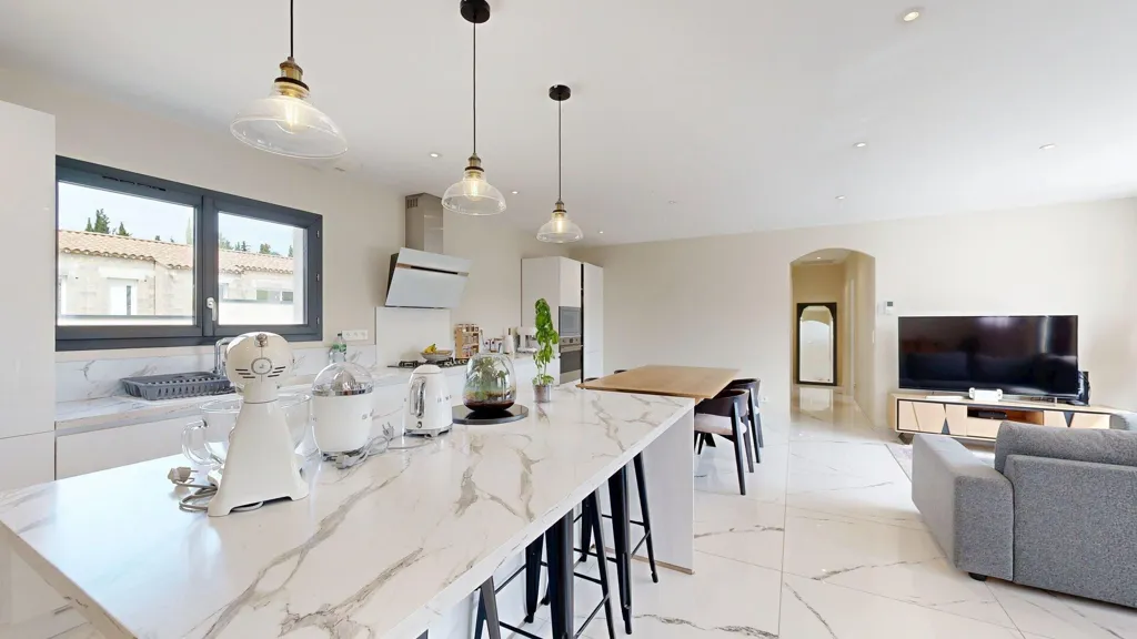 Cucina - Contemporary House with Pool in Malemort-du-Comtat