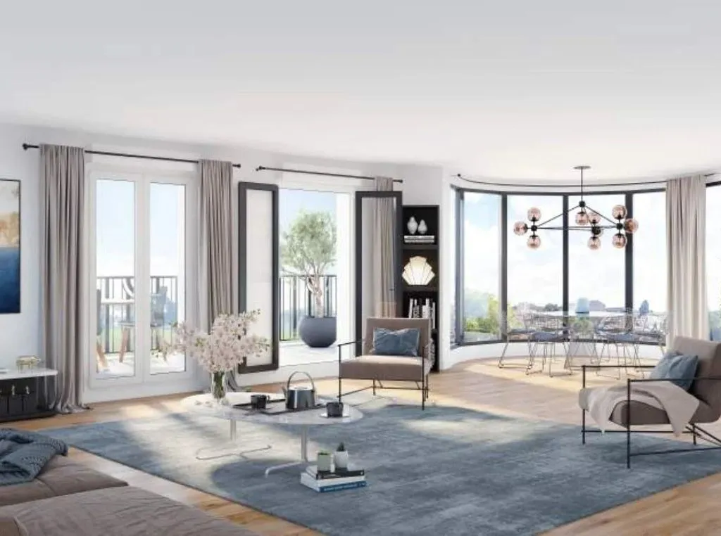 Séjour - Appartement Luxe avec Balcon à Gujan-Mestras