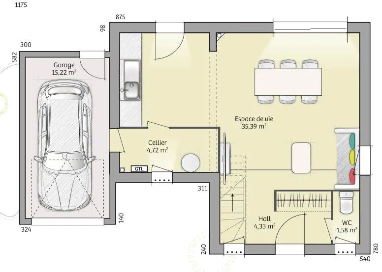 Plaan - New 5-Bedroom House with Garden in Ormesson-sur-Marne