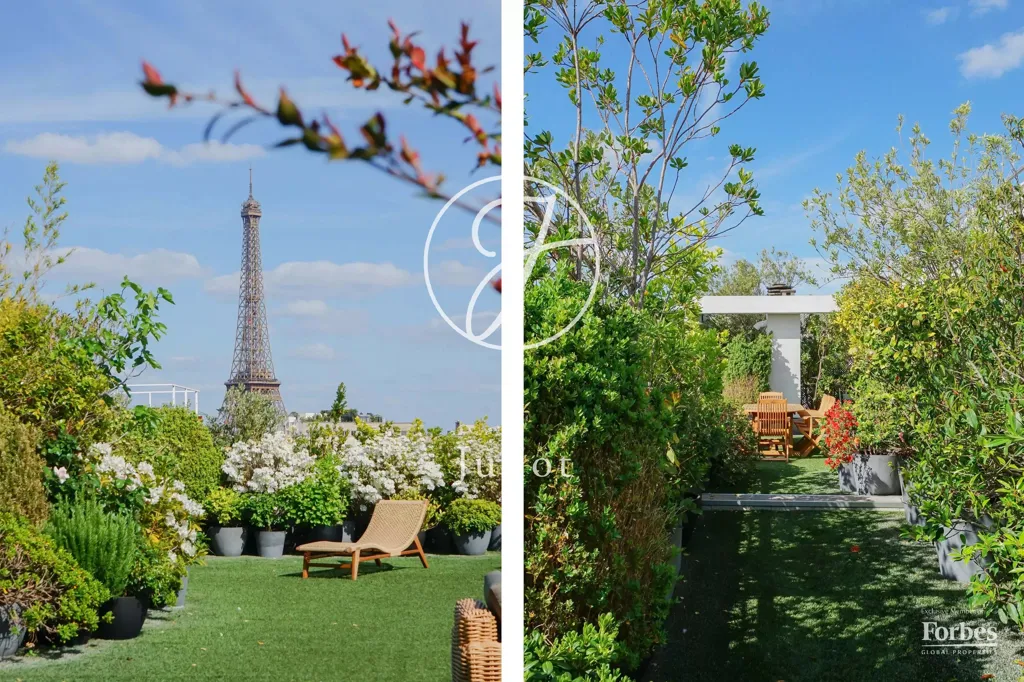Garden - Penthouse with Eiffel Tower View in Paris 75116