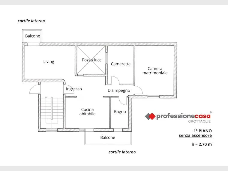Plan - Refurbished Apartment with Double Exposure in Grottaglie