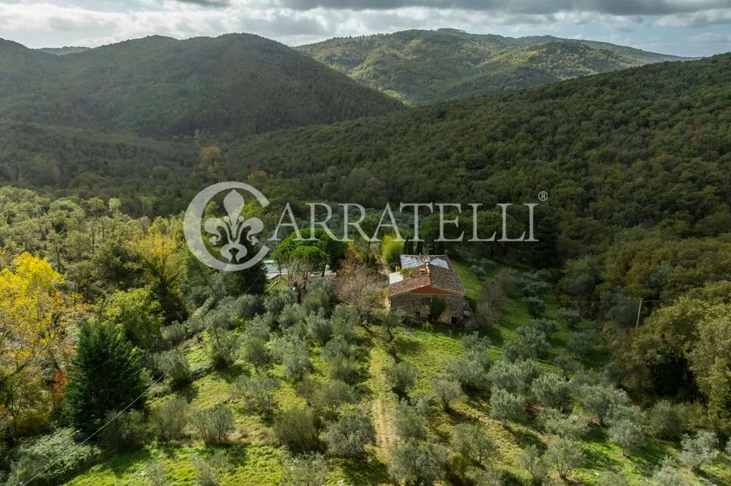 Vue aérienne - Luxury Villa with Panoramic Pool in Laterina