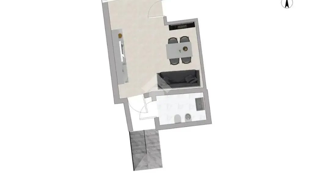 Plan - Contemporary Trilocale in Viterbo's Historic Centre