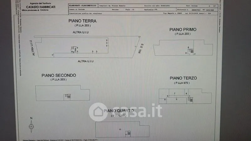 Plan - Commercial Building with Terraces on SS106, Crotone