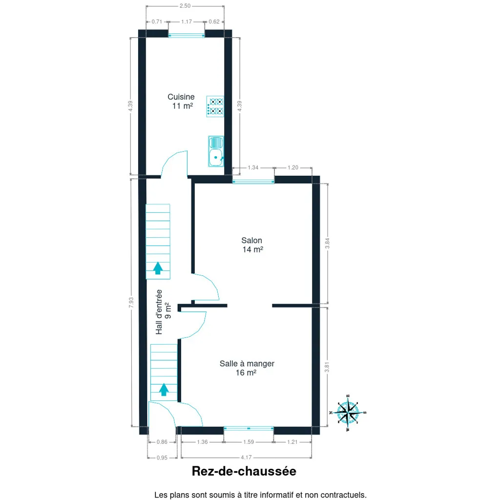Plan - Maison Familiale de 4 Chambres avec Jardin à Forest