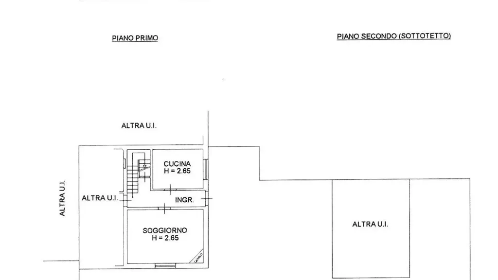 Plan - Partially Refined House with Garden in Scandiano