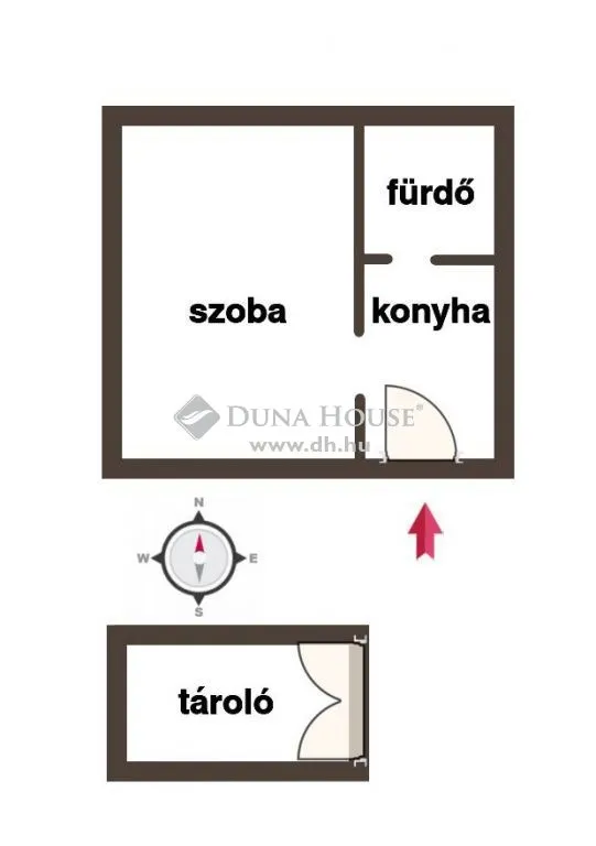 Planimetria - Quiet Flat with Courtyard in Kecskemét
