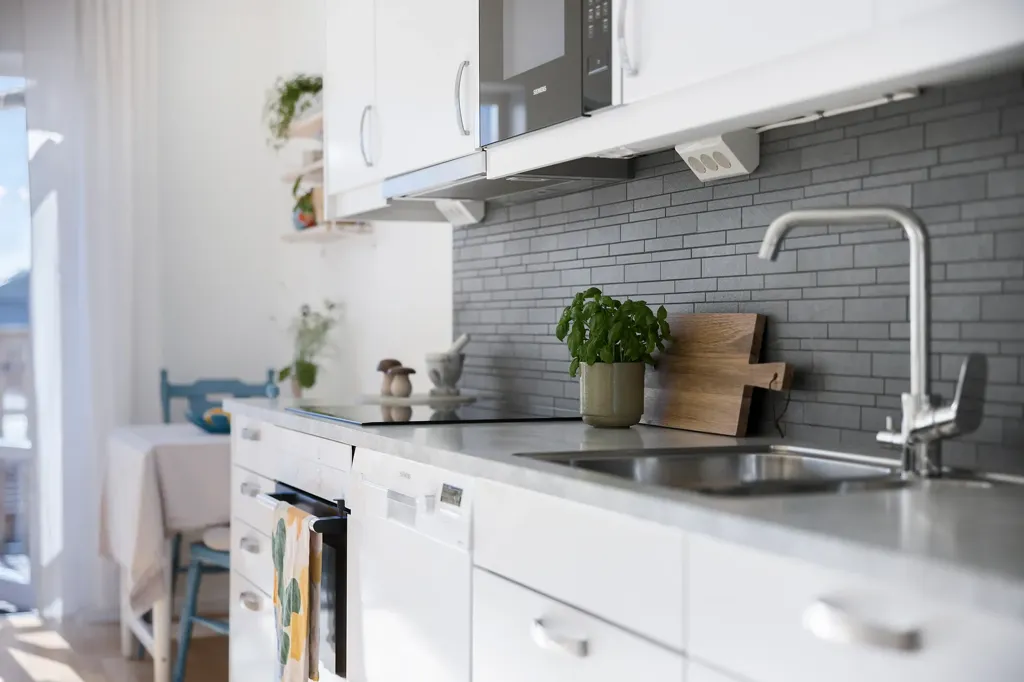 Köök - Apartment with Balcony in Kungsbacka