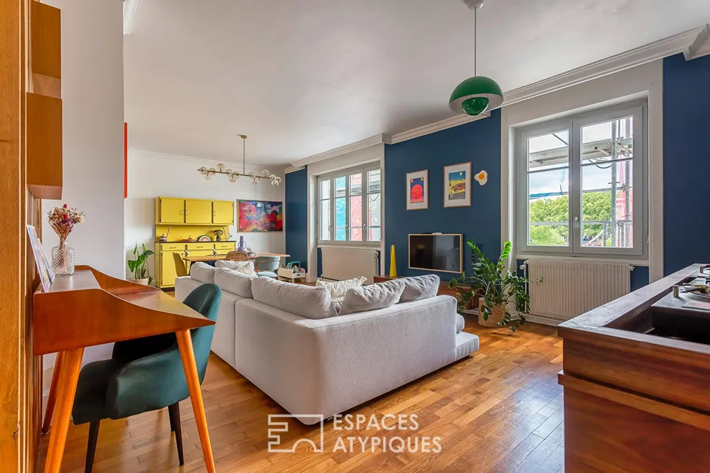 Séjour - Appartement de Caractère avec Vues sur la Saône à Lyon