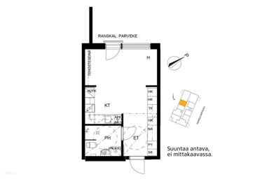 Plaan - Modern Studio Flat with Balcony in Linnainmaa