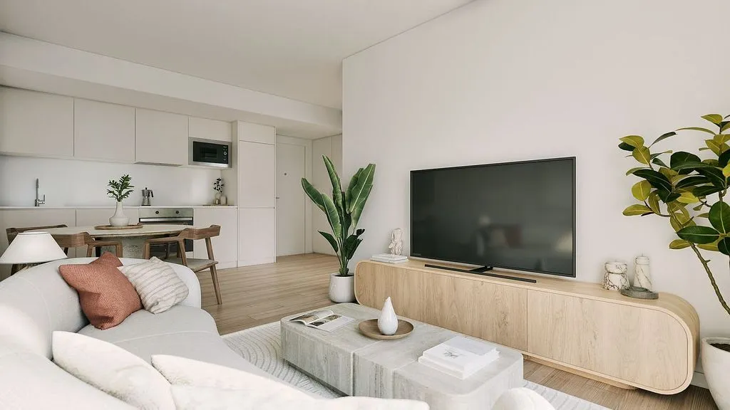 Living Room - New Flat with Pool in Sagunto