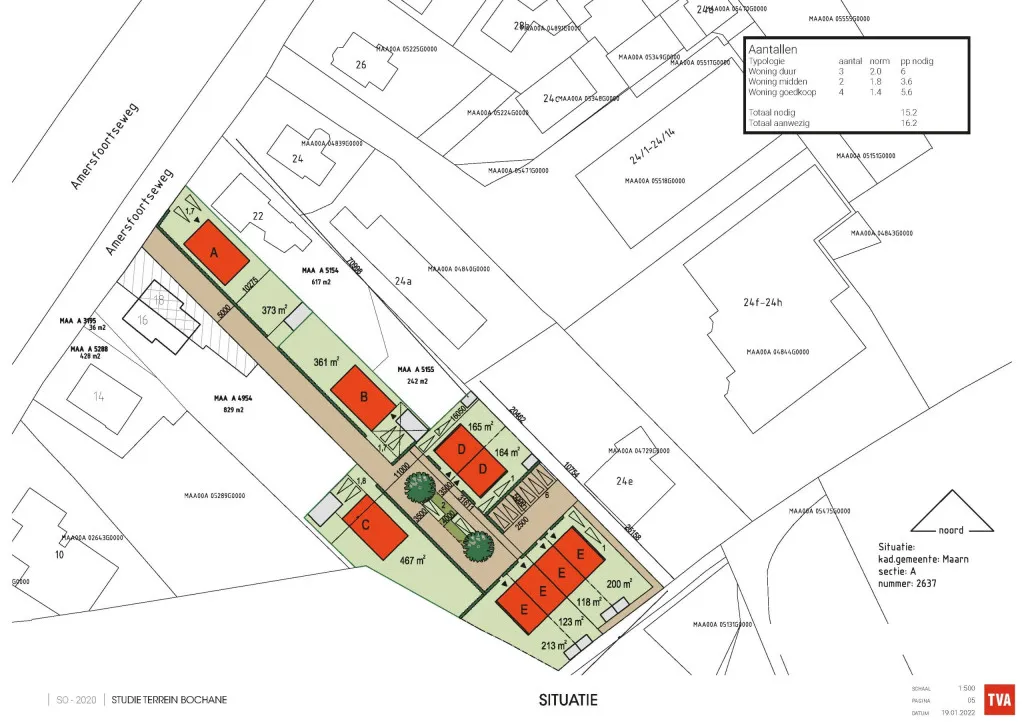 Planimetria - Future Housing Development on Amersfoortseweg, Maarn