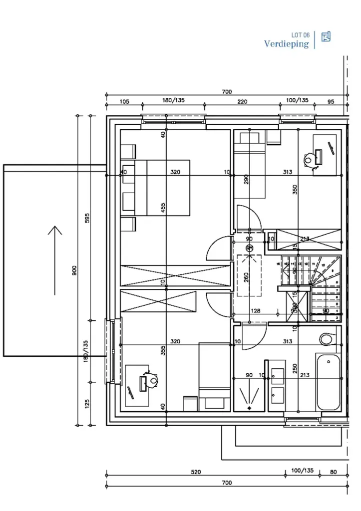 Plan - Nouvelle Maison Moderne à Oedelem