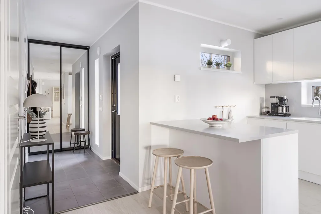 Kitchen - Modern Bostadsrätt with Corner Location in Arboga