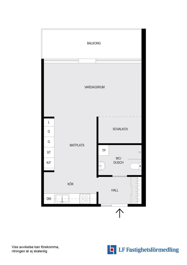 Floor Plan - Waterfront Apartment with Balcony in Stockholm