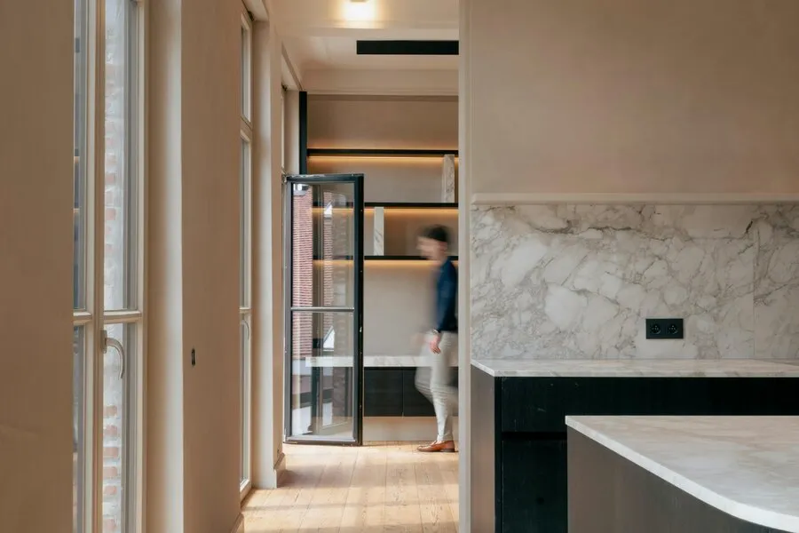 Köök - Spacious Apartment with Terrace in Ghent Centre
