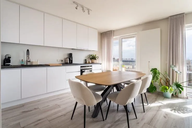 Dining Room - Apartment with Canal View in Antwerp