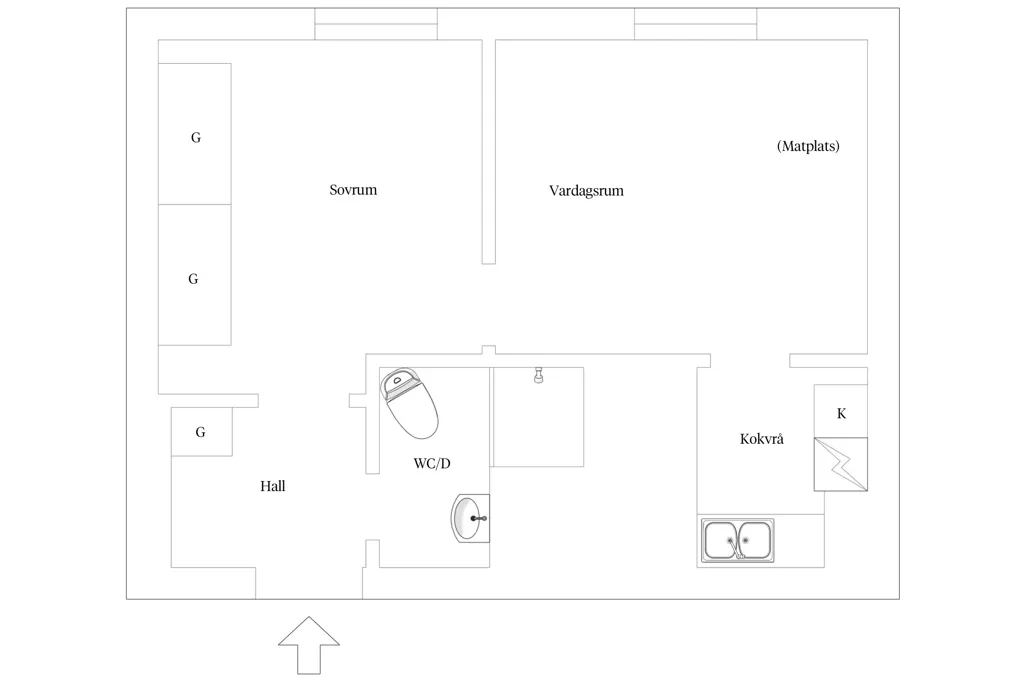 Plan - Well-Planned Studio in Central Huskvarna