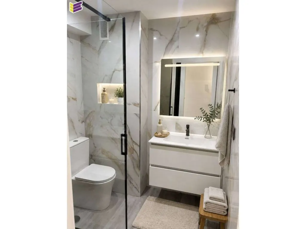 Salles de bain - Apartment with Terrace and Garage in Teis