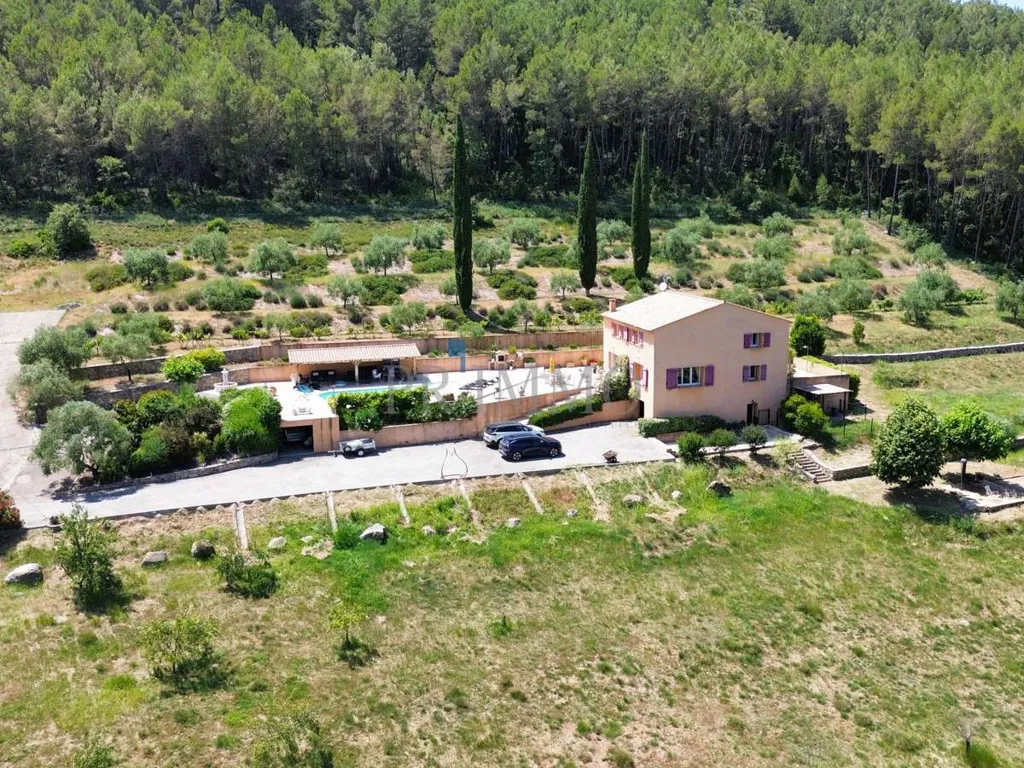 Vue aérienne - Villa avec Piscine et Terrasse à Lorgues