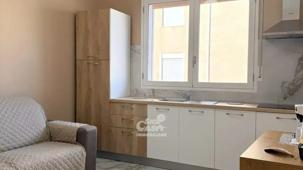 Köök - Central Apartment with Sea View in Marsala