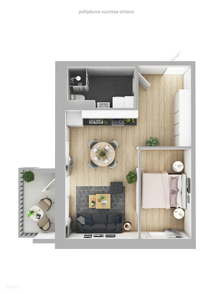 Plan - Balconied Flat Near Tuomarila Station, Espoo