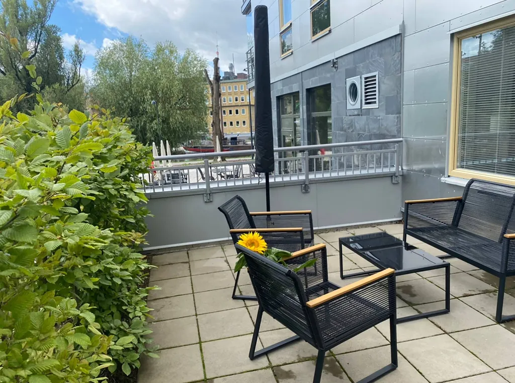 Terrasse - Two-Bedroom Flat with Garden View in Tannefors