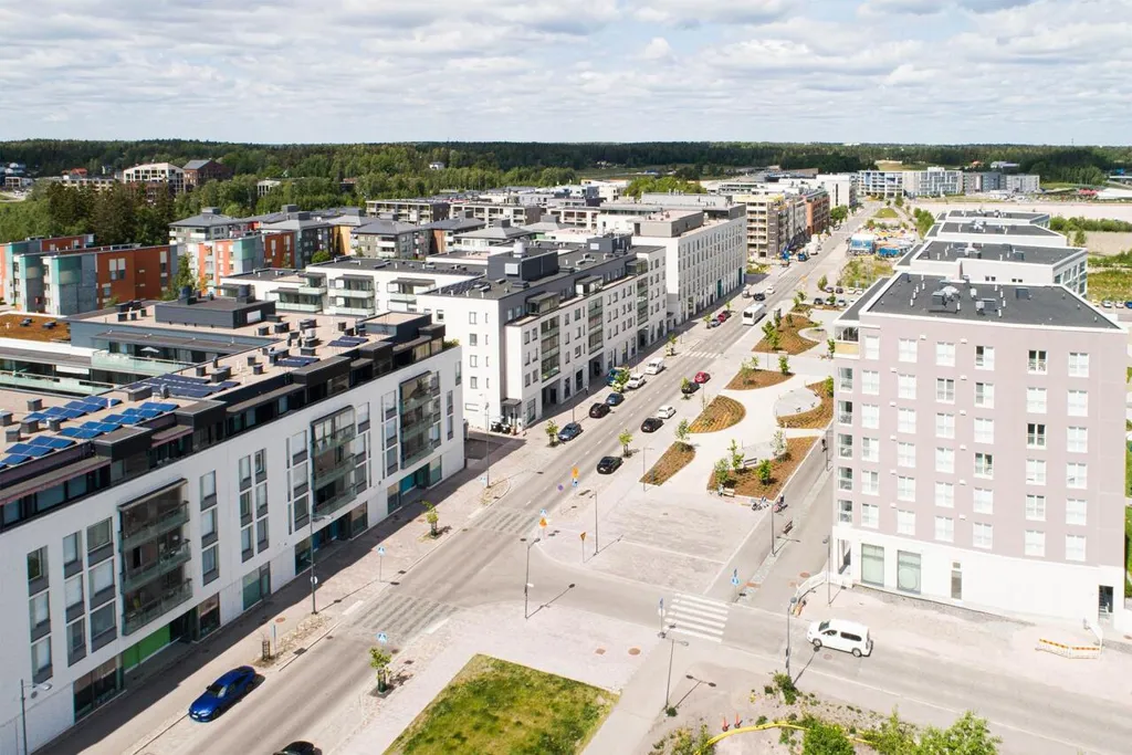 Õhuvaade - Spacious Apartment with Balcony in Suurpelto, Espoo