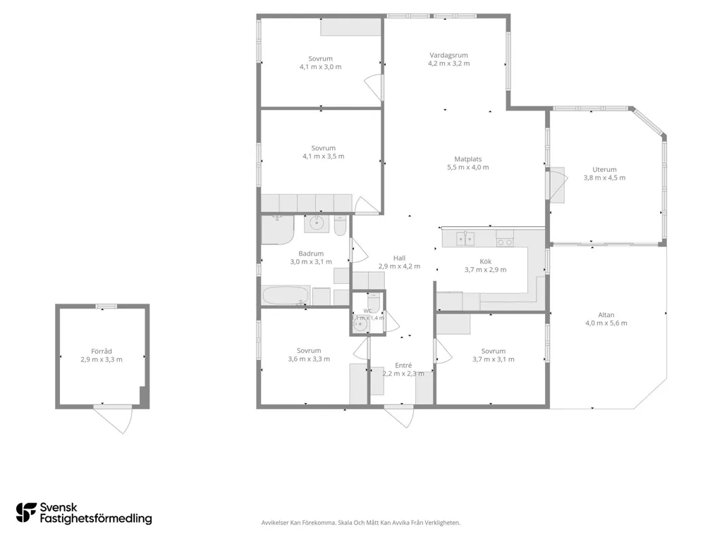Plan - Corner Plot Villa with Glassed Veranda in Herrestad