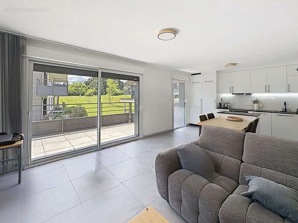 Living Room - Apartment with Terrace in Amancy