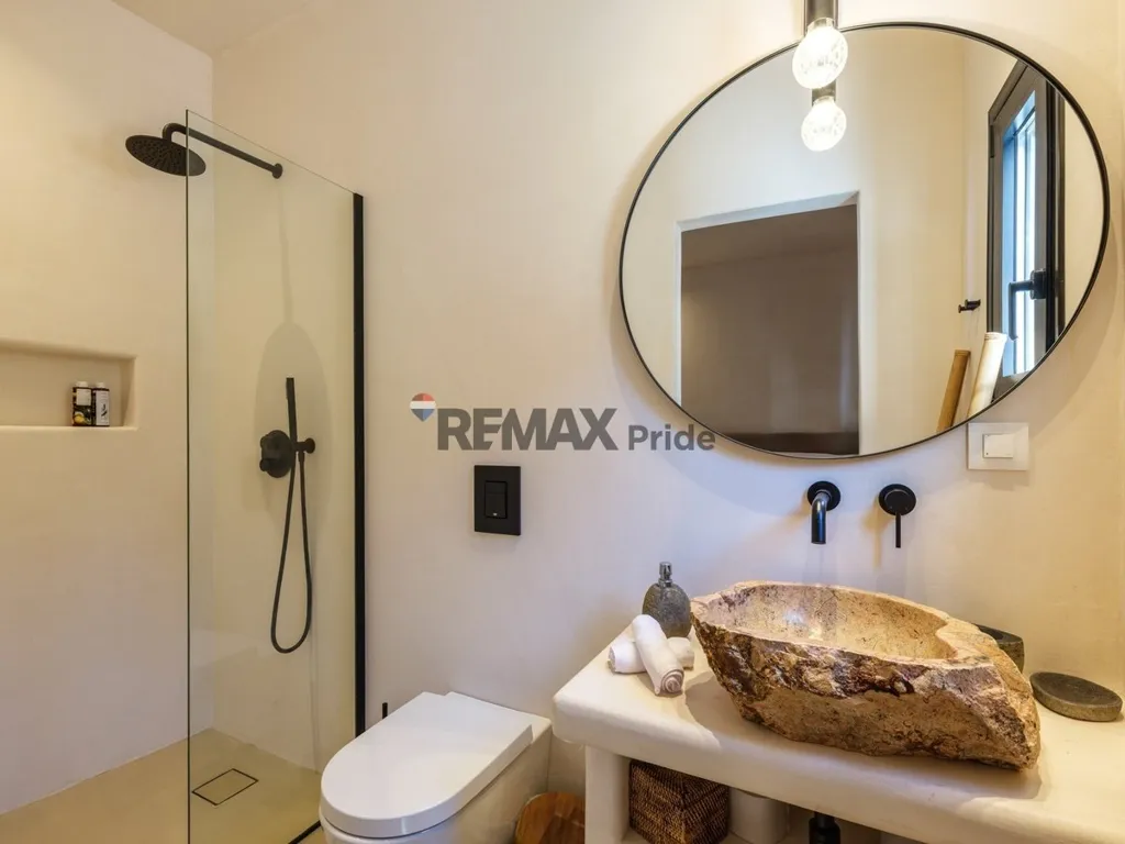 Salles de bain - New Villa with Sea View in Mykonos