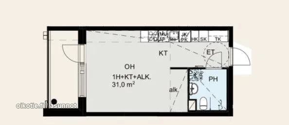 Plan - Apartment with West View in Nokia Centre