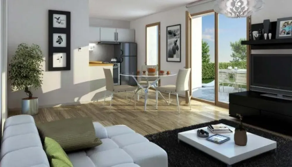 Living Room - Contemporary Flat with Balcony in Bayonne