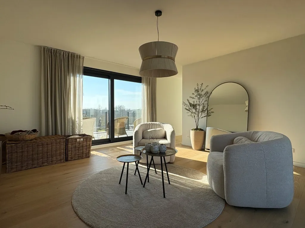 Soggiorno - Penthouse with River View in Over-Leie