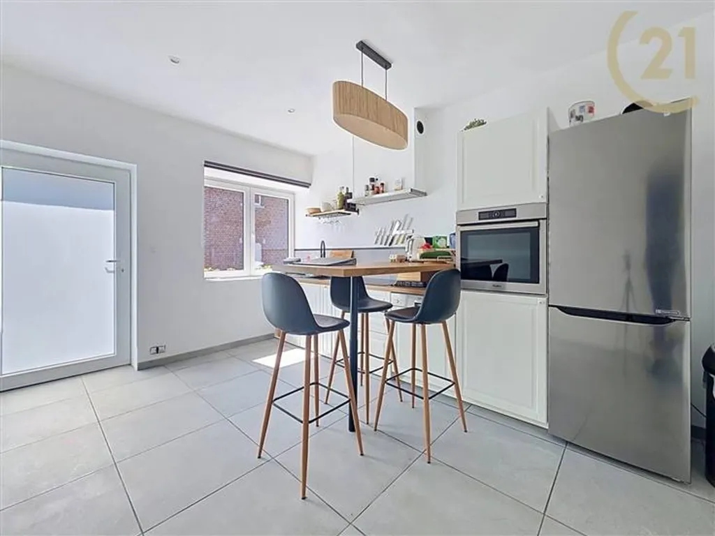 Kitchen - Renovated 3-Faced House with Terrace in Genappe