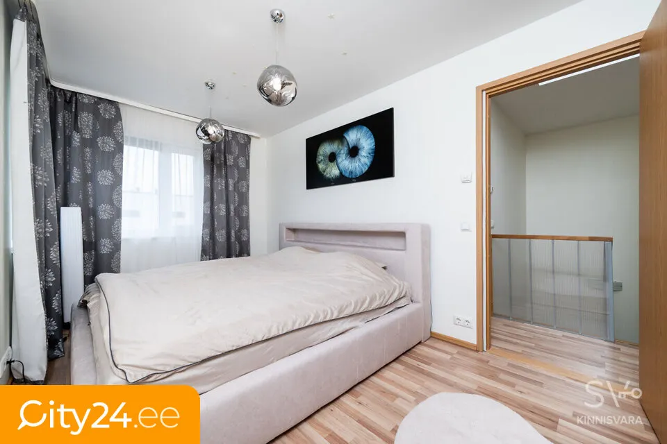 Camere da letto - Modern Terraced House with Balcony in Pärnamäe