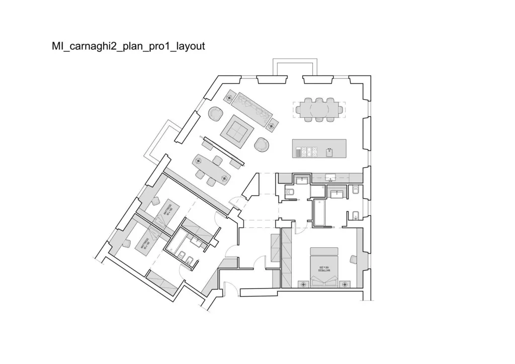 Floor Plan - Luxury Apartment with Piazza View in Milan