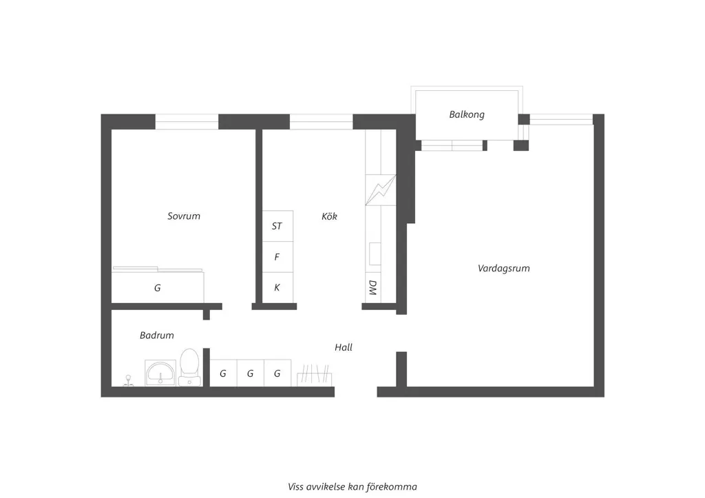 Plan - Apartment with Balcony in Borås