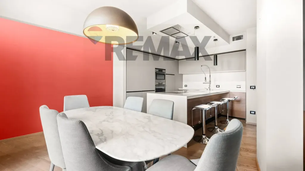Dining Room - Modern Apartment with Terrace in Legnano