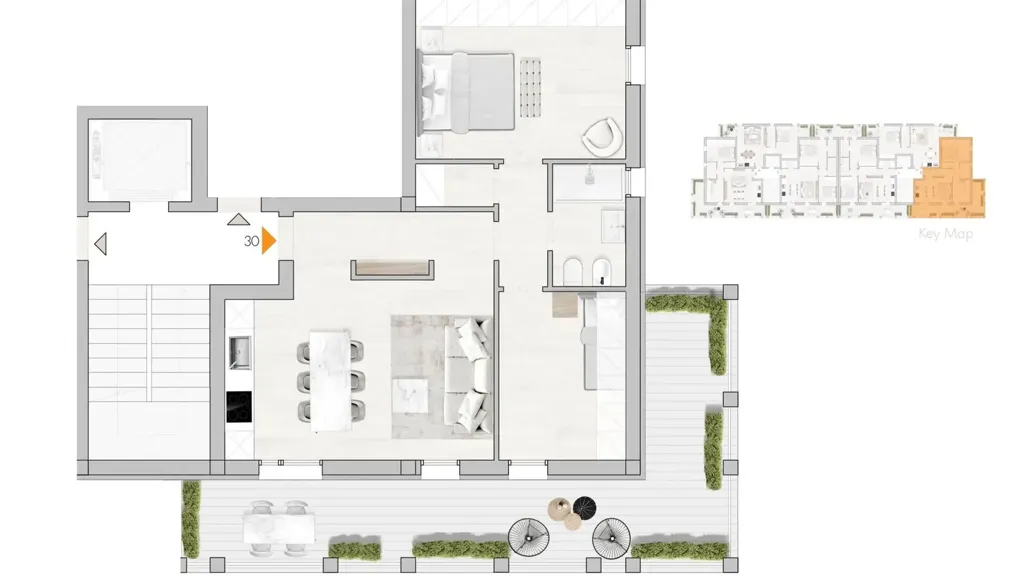 Floor Plan - New Triplex with Private Parking in Florence