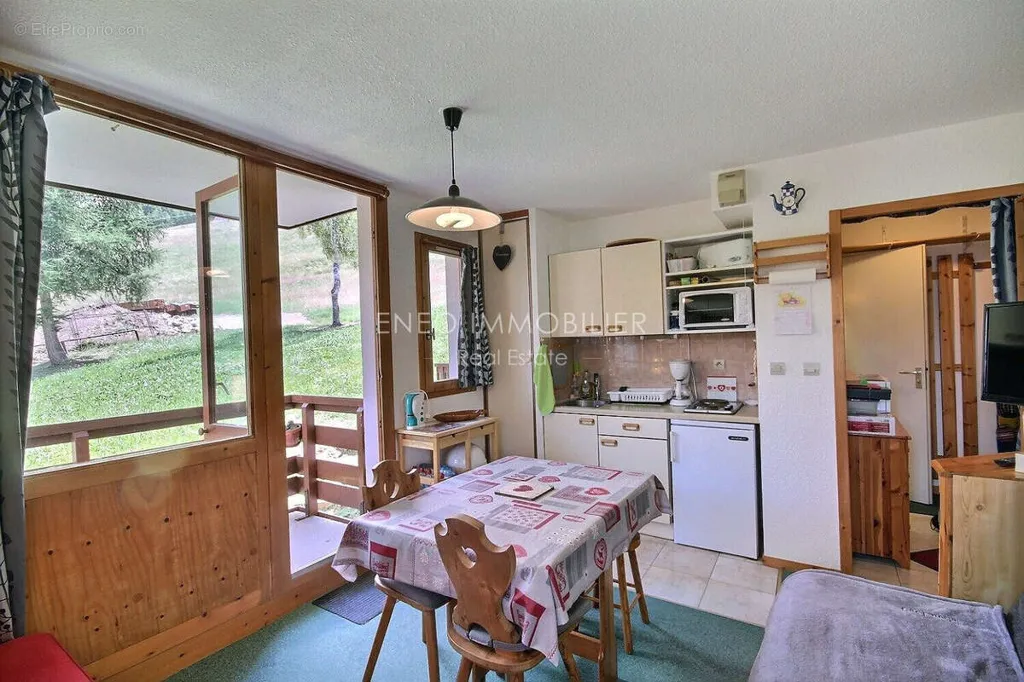 Sala da pranzo - Studio with Balcony on Ski Piste in Valezan