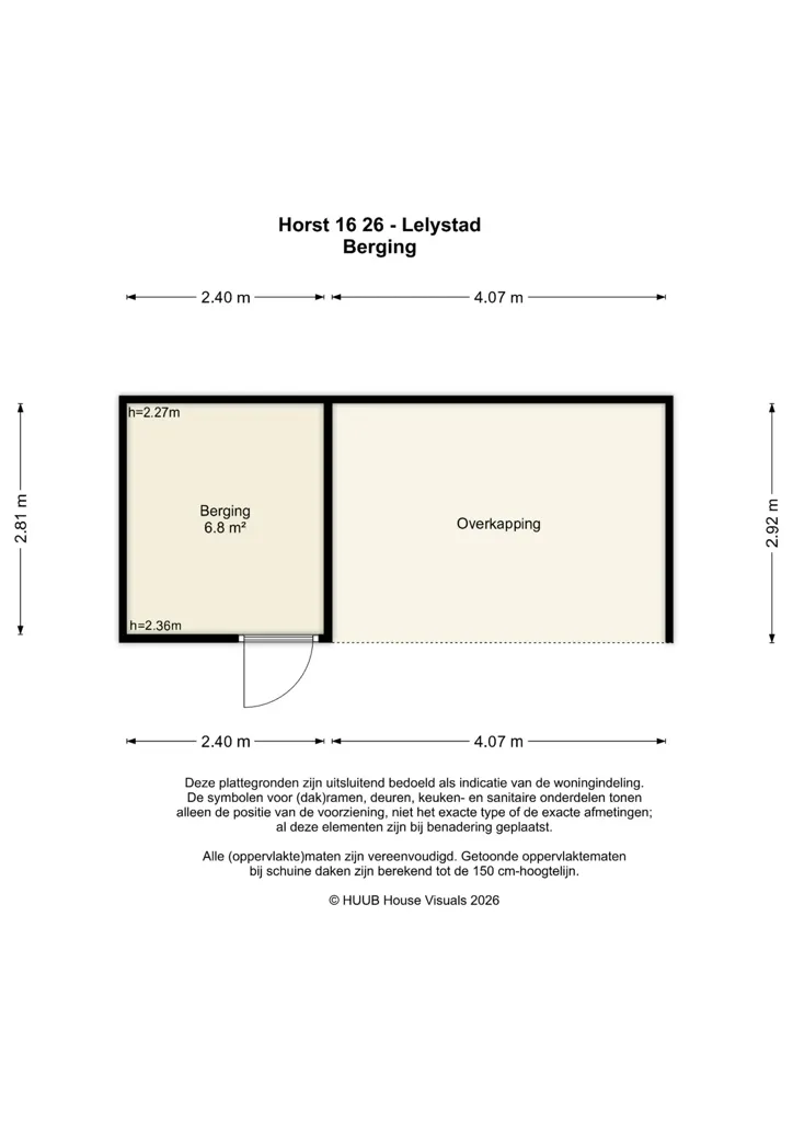 Plan - Corner House with Garden at Forest Edge in Lelystad