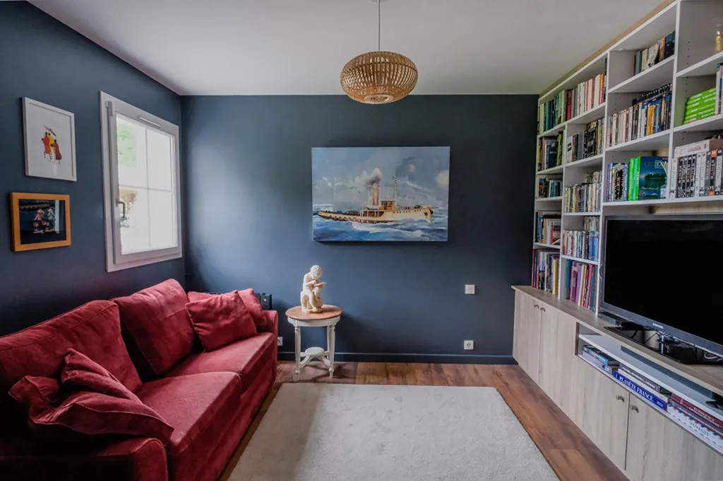 Séjour - Propriété Contemporaine avec Piscine à Rhuys
