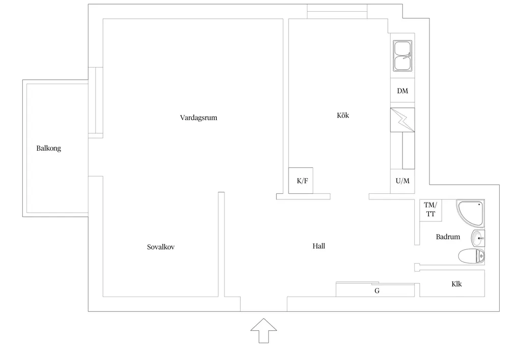 Plan - Apartment with Balcony in Gothenburg