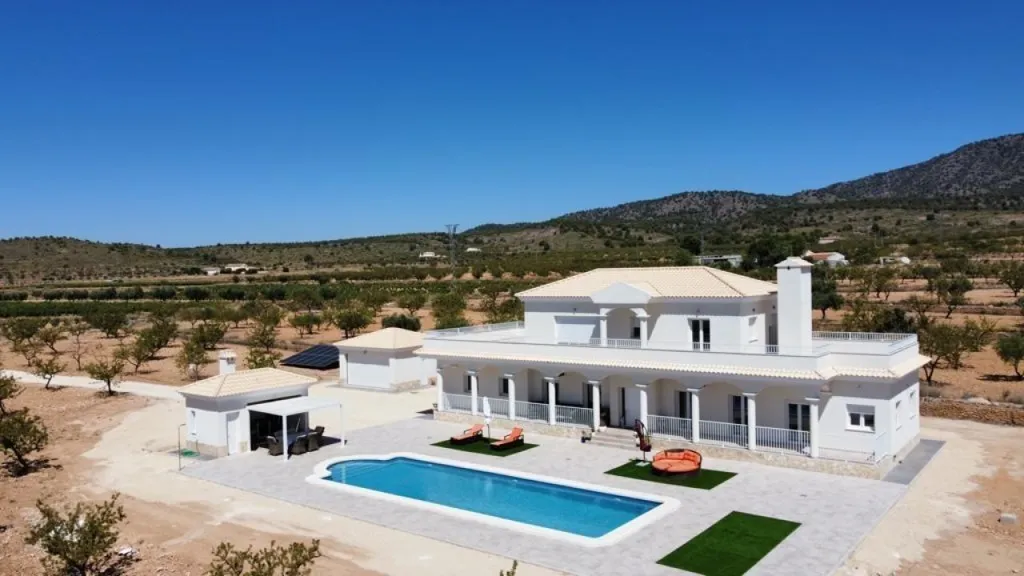 Vue aérienne - New Build Villa with Pool in Pinoso, Valencia