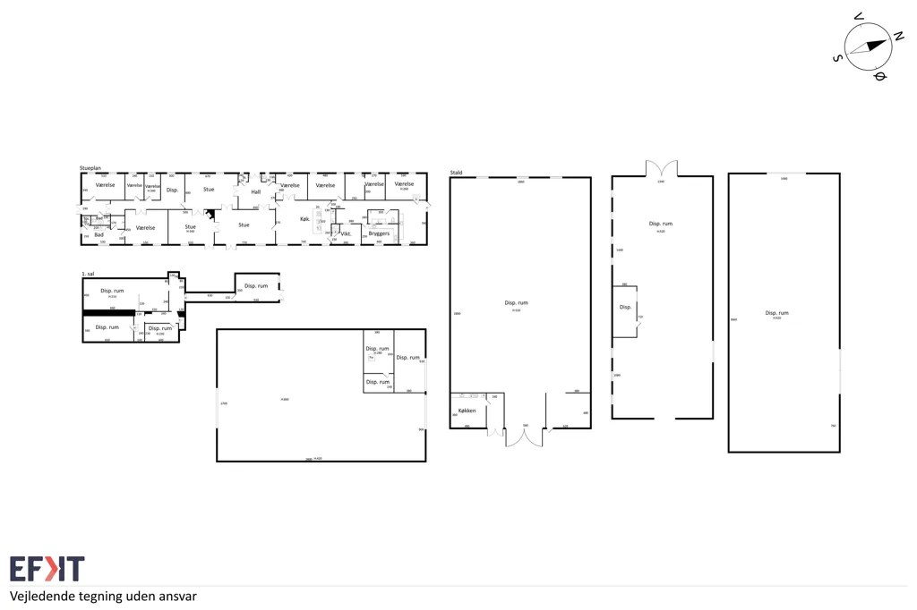Floor Plan - Historic Manor with Garden in Midtsjælland