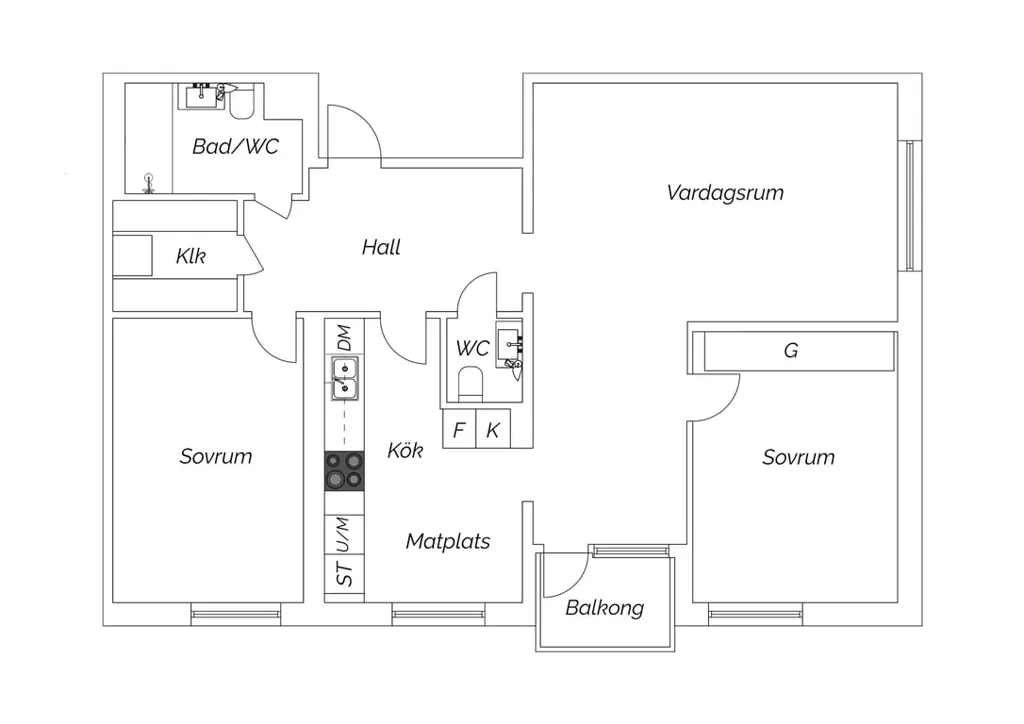 Plan - Apartment with Balcony and View in Göteborg