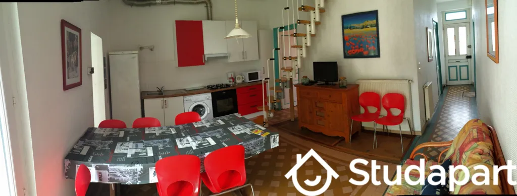 Salle à manger - Chambre en Colocation avec Jardin à La Rochelle