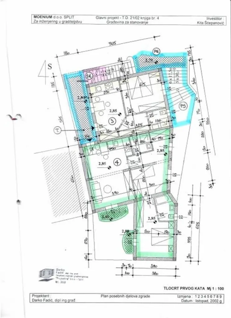 Planimetria - Three-Bedroom Apartment with Sea View in Bol
