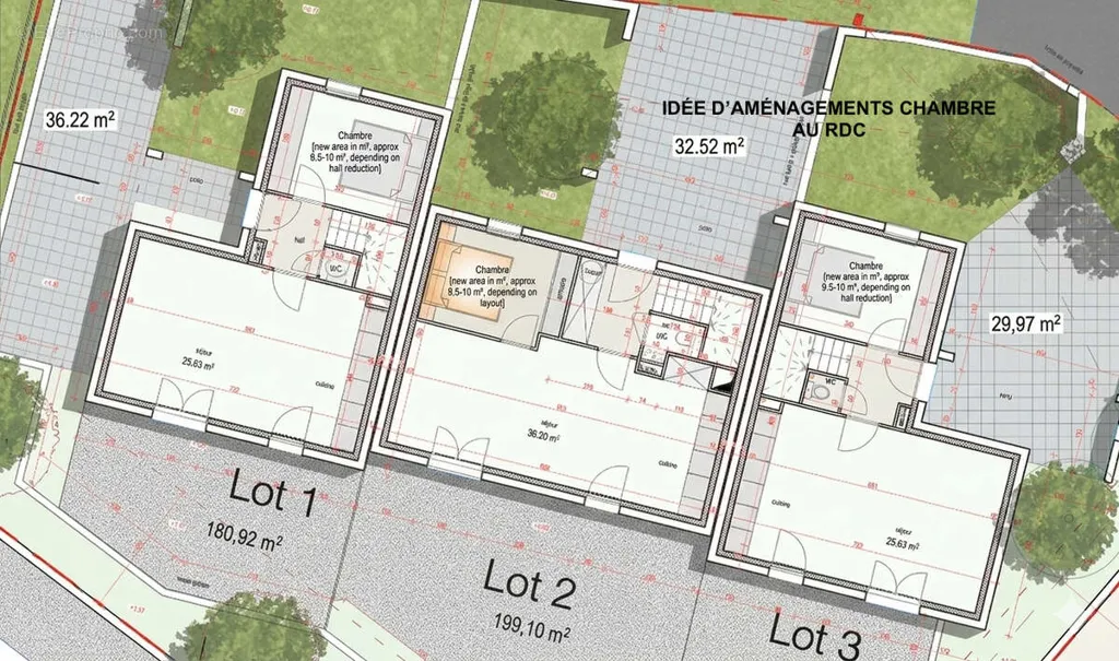 Plan - Villa Moderne avec Jardin à Saint-Maximin-la-Sainte-Baume